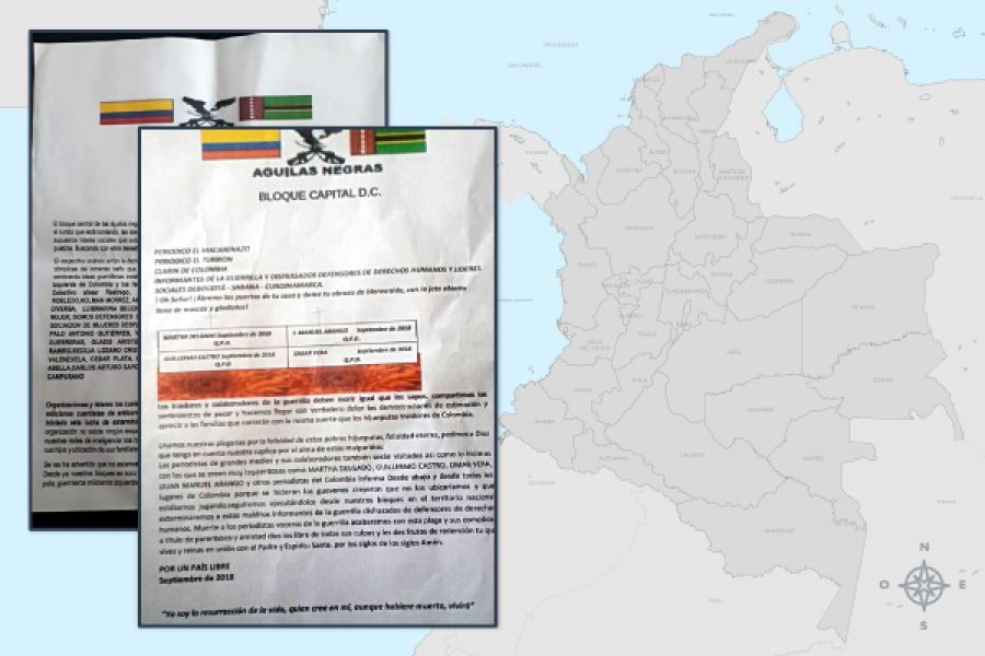 Águilas Negras amenazaron a cuatro periodistas de medios alternativos