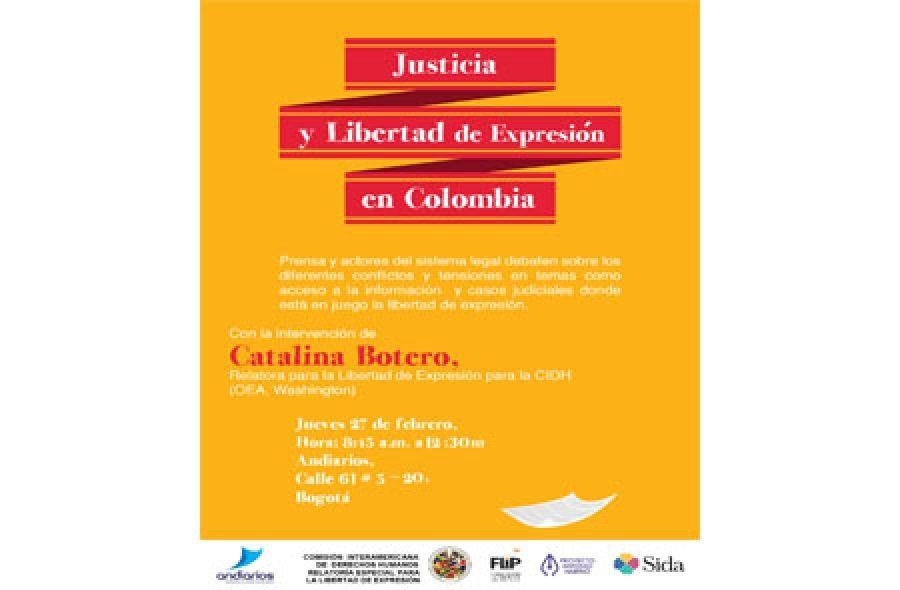 Encuentro sobre Justicia y Libertad de Expresión en Colombia