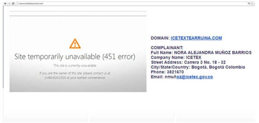 Bloqueo de página web por solicitud del ICETEX es una forma de censura