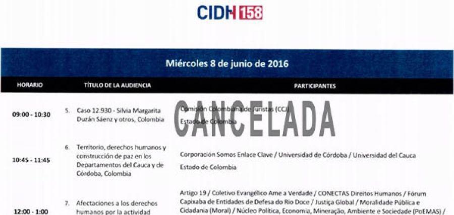 Cancelada audiencia en  CIDH sobre el asesinato de la periodista Silvia Duzan