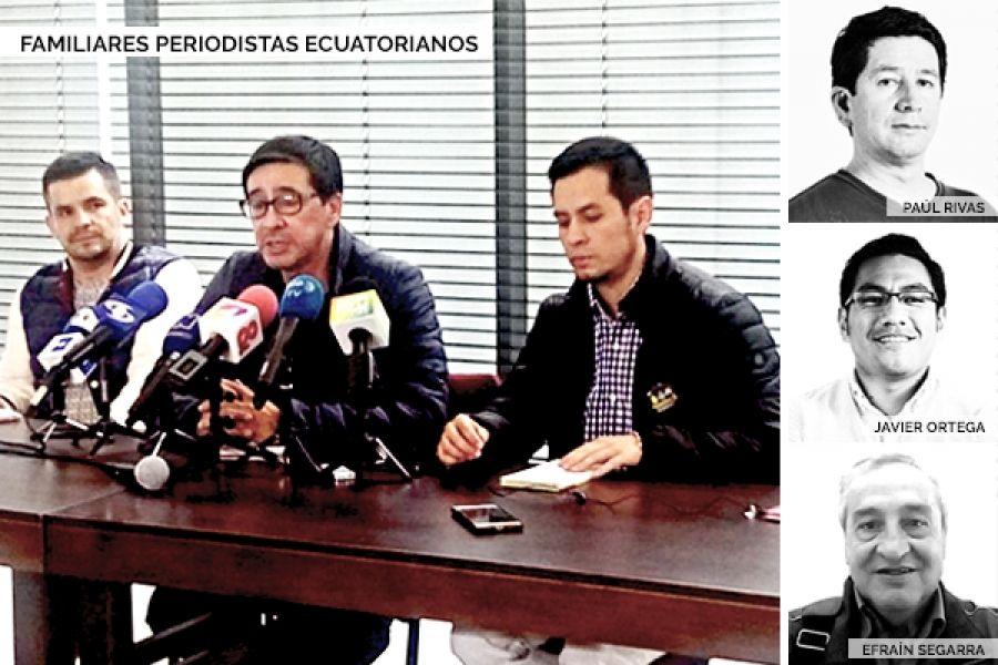 Los familiares del equipo periodístico ecuatoriano asesinado en la frontera están en Colombia y esperan receptividad de las autoridades