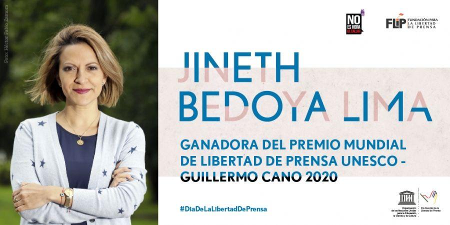 Jineth Bedoya Lima: Premio Mundial de Libertad de Prensa UNESCO-Guillermo Cano 2020