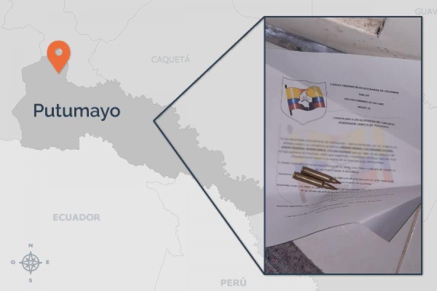 Cinco periodistas fueron amenazados por disidencias de las Farc en Putumayo