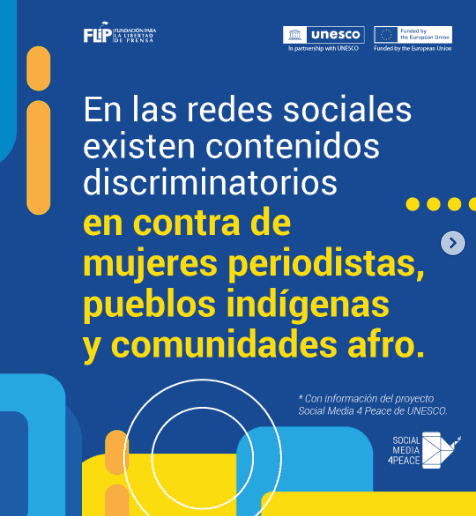 En las redes sociales existen contenidos discriminatorios en contra de mujeres periodistas, y personas indígenas y afro